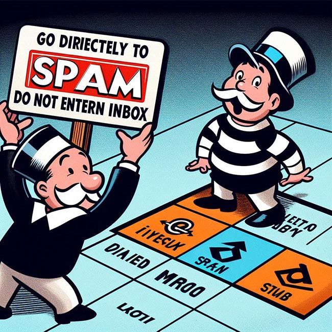 emails in spam folder